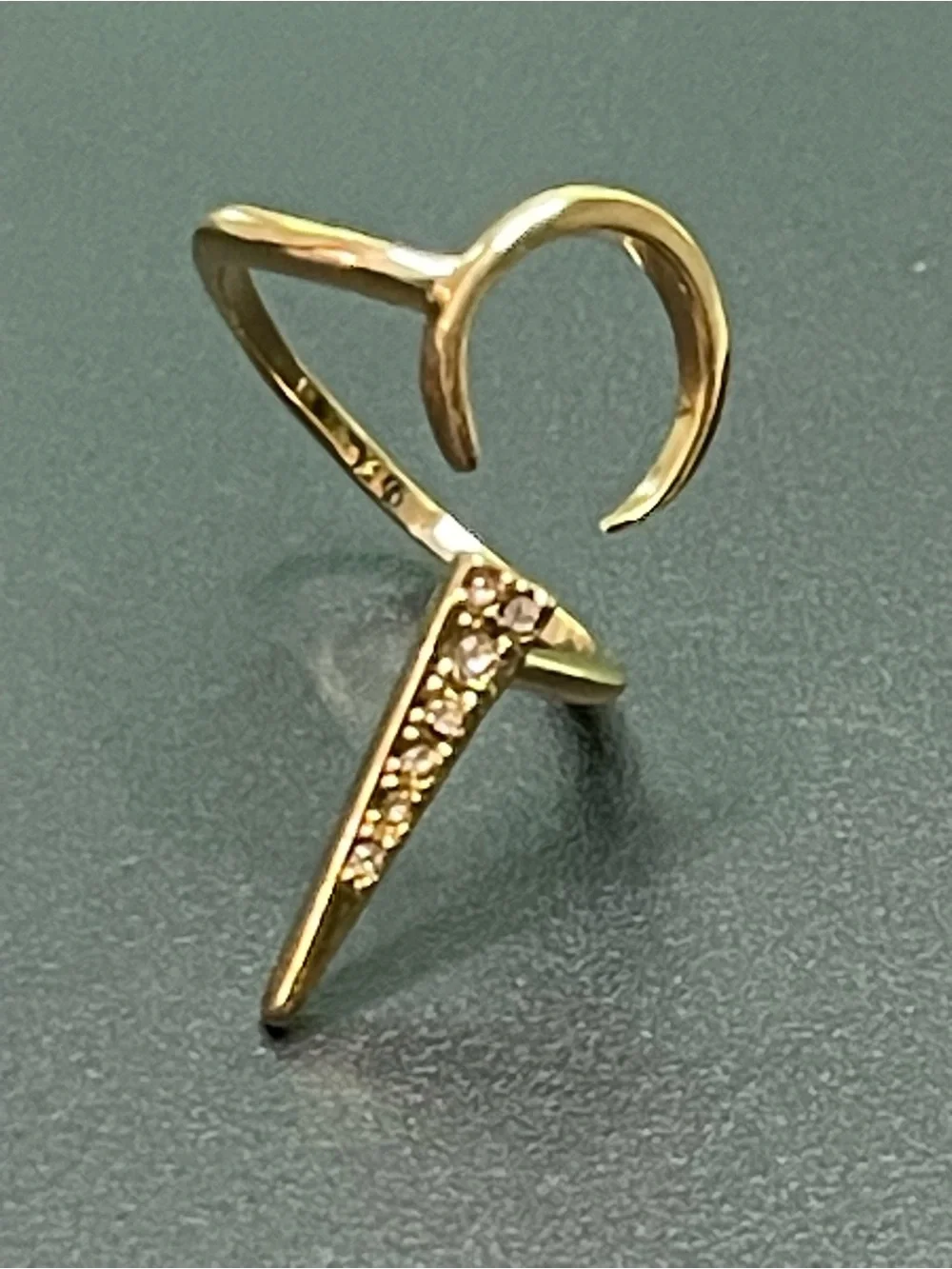 LUV AJ Gold-Tone Spike & Open Band Ring - Women's Jewelry